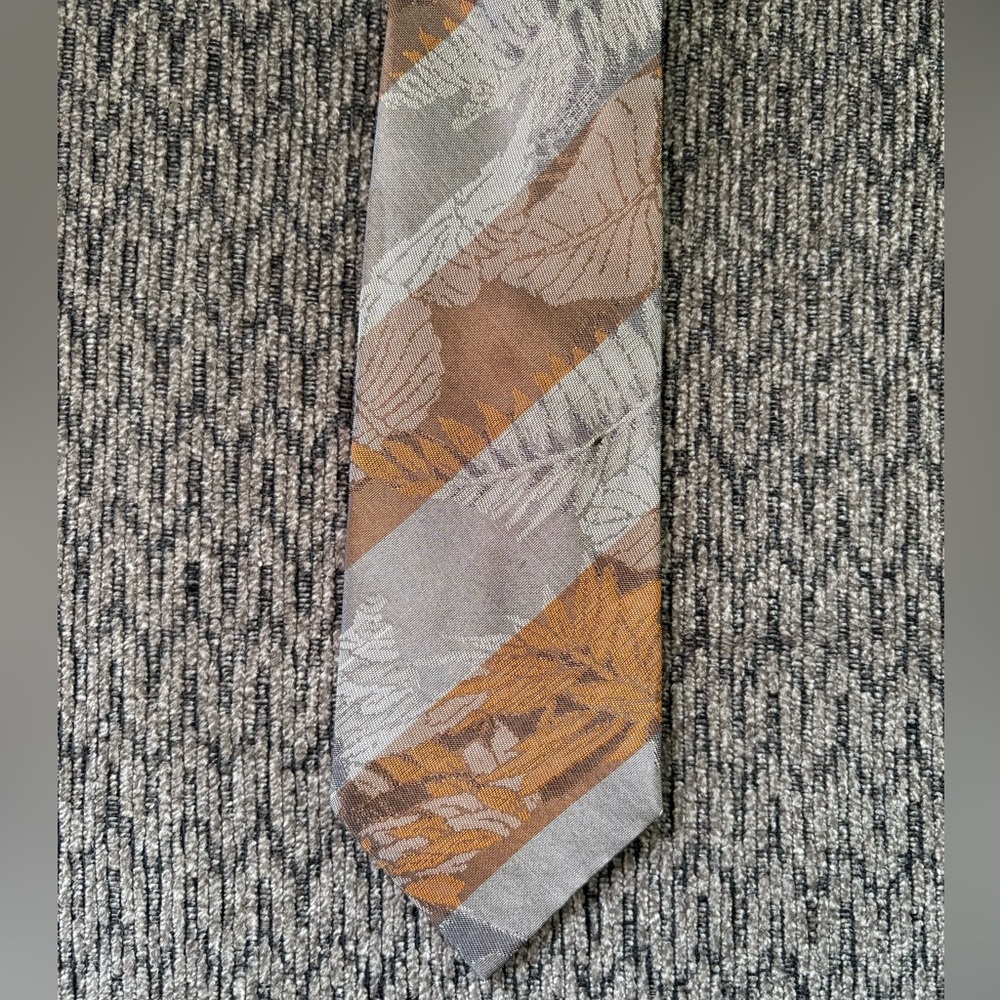 Ermenegildo Zegna Silk Tie Harvest Print And Stripes